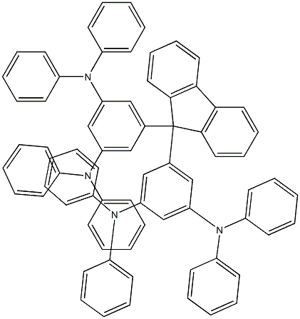 5,5'-(9H-fluorene-9,9-diyl)bis(N1,N1,N3,N3-tetraphenylbenzene-1,3-diamine) Structure