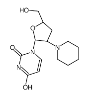 1-[(2R,3R,5S)-5-(hydroxymethyl)-3-piperidin-1-yloxolan-2-yl]pyrimidine-2,4-dione Structure