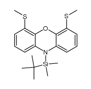 10-(tert-butyldimethylsilyl)-4,6-bis(methylthio)-10H-phenoxazine结构式