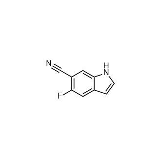 5-氟-1H-吲哚-6-腈结构式