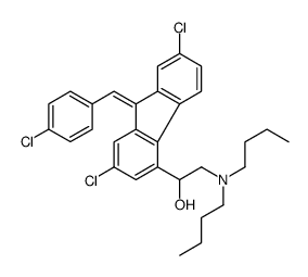 2-(dibutylamino)-1-[(9Z)-2,7-dichloro-9-[(4-chlorophenyl)methylidene]fluoren-4-yl]ethanol结构式