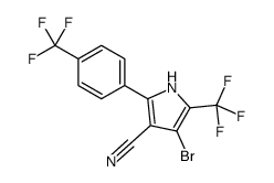 4-bromo-5-(trifluoromethyl)-2-[4-(trifluoromethyl)phenyl]-1H-pyrrole-3-carbonitrile结构式