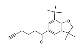 1-[7-(1,1-dimethylethyl)-2,3-dihydro-3,3-dimethyl-5-benzofuranyl]-5-hexyn-1-one Structure