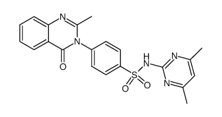 N-(4,6-dimethyl-pyrimidin-2-yl)-4-(2-methyl-4-oxo-4H-quinazolin-3-yl)-benzenesulfonamide结构式