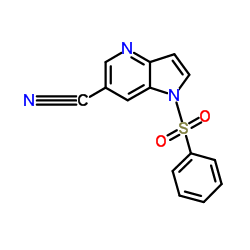 1-(Phenylsulfonyl)-1H-pyrrolo[3,2-b]pyridine-6-carbonitrile结构式