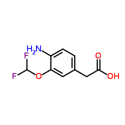 [4-Amino-3-(difluoromethoxy)phenyl]acetic acid structure