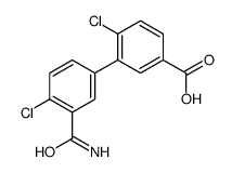 3-(3-carbamoyl-4-chlorophenyl)-4-chlorobenzoic acid结构式