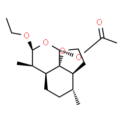 Acetic acid [(3aS,6aα,10aR)-4α,7β-dimethyl-8β-ethoxyoctahydro-2H-furo[3,2-i][2]benzopyran]-10α-yl ester结构式