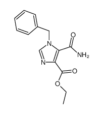 ethyl 1-benzyl-5-carbamoyl-1H-imidazole-4-carboxylate结构式