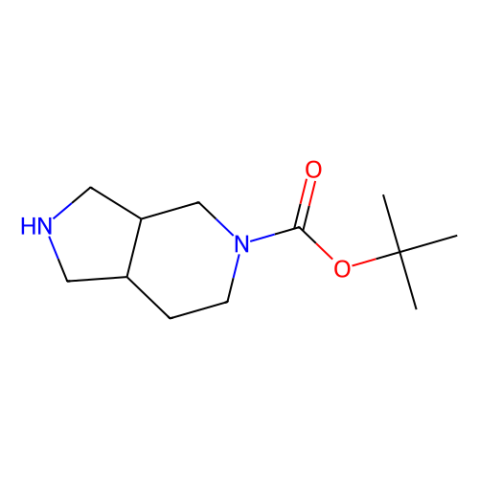 (3aR,7aR)-5-Boc-octahydro-pyrrolo[3,4-c]pyridine结构式