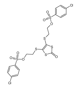 4,5-bis(β-p-chlorophenylsulfonyloxyethylthio)-1,3-dithiol-2-one结构式