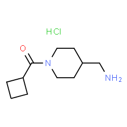 [4-(Aminomethyl)piperidin-1-yl](cyclobutyl)methanone hydrochloride结构式