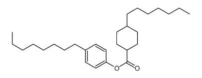 (4-octylphenyl) 4-heptylcyclohexane-1-carboxylate结构式