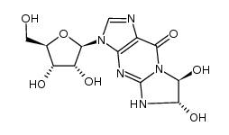 (6S,7S)-3-(β-D-erythro-pentafuranosyl)-5,6,7-trihydro-6,7-dihydroxy-imidazo[1,2-a]purine-9-one Structure