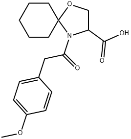 4-[2-(4-methoxyphenyl)acetyl]-1-oxa-4-azaspiro[4.5]decane-3-carboxylic acid picture