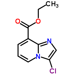 Ethyl 3-chloroimidazo[1,2-a]pyridine-8-carboxylate结构式