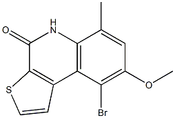 9-bromo-8-methoxy-6-methylthieno[2,3-c]quinolin-4(5H)-one结构式
