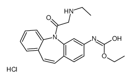 ethyl N-[11-[2-(ethylamino)acetyl]benzo[b][1]benzazepin-2-yl]carbamate,hydrochloride Structure