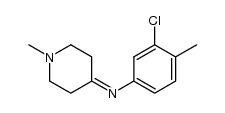 (3-chloro-4-methylphenyl)-(1-methylpiperidin-4-ylidene)amine结构式