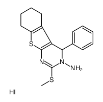 3-Amino-4-phenyl-2-methylmercapto-3,4,5,6,7,8-hexahydrobenzo(4,5)thien o(2,3-d)pyrimidine HI结构式