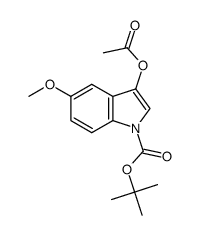 tert-butyl 3-acetoxy-5-methoxy-1H-indole-1-carboxylate Structure
