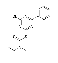 (4-chloro-6-phenyl-1,3,5-triazin-2-yl) N,N-diethylcarbamodithioate结构式