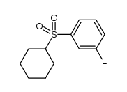 1-(cyclohexylsulfonyl)-3-fluorobenzene结构式