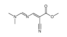 (E)-2-Cyano-3-(dimethylamino-methyleneamino)-acrylic acid methyl ester Structure