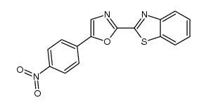 2-(5-(4-nitrophenyl)oxazol-2-yl)benzothiazole结构式