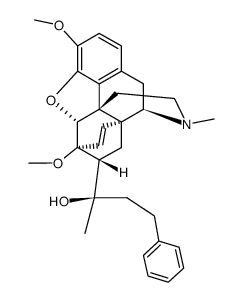 (R)-2-(4,5α-epoxy-3,6-dimethoxy-17-methyl-6α,14α-etheno-morphinan-7α-yl)-4-phenyl-butan-2-ol结构式