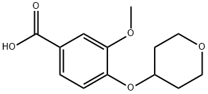 3-Methoxy-4-(oxan-4-yloxy)benzoic acid结构式