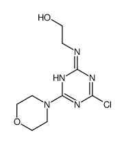 2-[(4-chloro-6-morpholin-4-yl-1,3,5-triazin-2-yl)amino]ethanol结构式