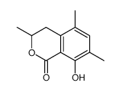 8-hydroxy-3,5,7-trimethyl-3,4-dihydroisochromen-1-one结构式