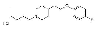 4-[2-(4-fluorophenoxy)ethyl]-1-pentylpiperidine,hydrochloride Structure