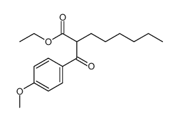ethyl 2-(4-methoxybenzoyl)octanoate结构式