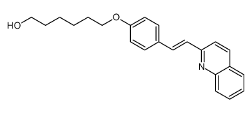 6-[4-(2-quinolin-2-ylethenyl)phenoxy]hexan-1-ol结构式