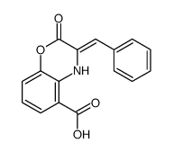 3-benzylidene-2-oxo-4H-1,4-benzoxazine-5-carboxylic acid Structure