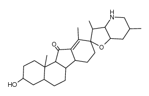 17,23-epoxy-3-hydroxy-veratr-12-en-11-one结构式