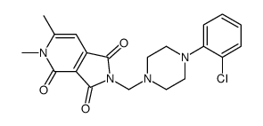 8-[[4-(2-chlorophenyl)piperazin-1-yl]methyl]-3,4-dimethyl-3,8-diazabic yclo[4.3.0]nona-4,10-diene-2,7,9-trione structure