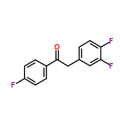 2-(3,4-Difluorophenyl)-1-(4-fluorophenyl)ethanone结构式