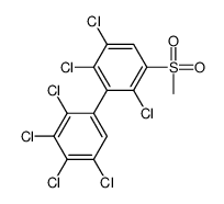 1,2,3,4-tetrachloro-5-(2,3,6-trichloro-5-methylsulfonylphenyl)benzene结构式