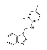 N-((1H-benzo[d][1,2,3]triazol-1-yl)methyl)-2,4-dimethylaniline结构式