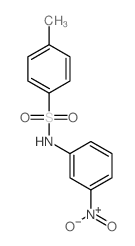 Benzenesulfonamide,4-methyl-N-(3-nitrophenyl)-结构式