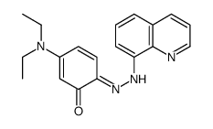 3-(diethylamino)-6-(quinolin-8-ylhydrazinylidene)cyclohexa-2,4-dien-1-one Structure