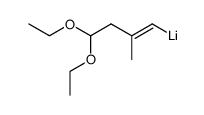 (E)-(4,4-diethoxy-2-methylbut-1-en-1-yl)lithium Structure