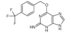 6-[[4-(trifluoromethyl)phenyl]methoxy]-7H-purin-2-amine结构式