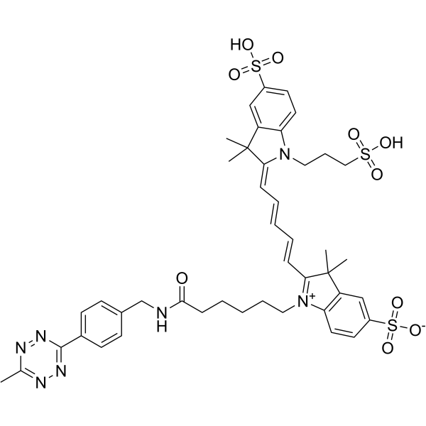 Sulfo-Cy5-Methyltetrazine结构式