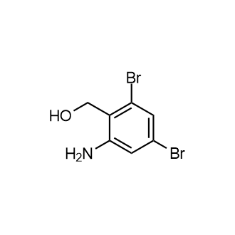 (2-氨基-4,6-二溴苯基)甲醇结构式