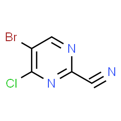 5-Bromo-4-chloropyrimidine-2-carbonitrile structure