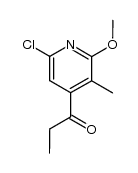 6-chloro-2-methoxy-3-methyl-4-(1-oxopropyl)pyridine结构式